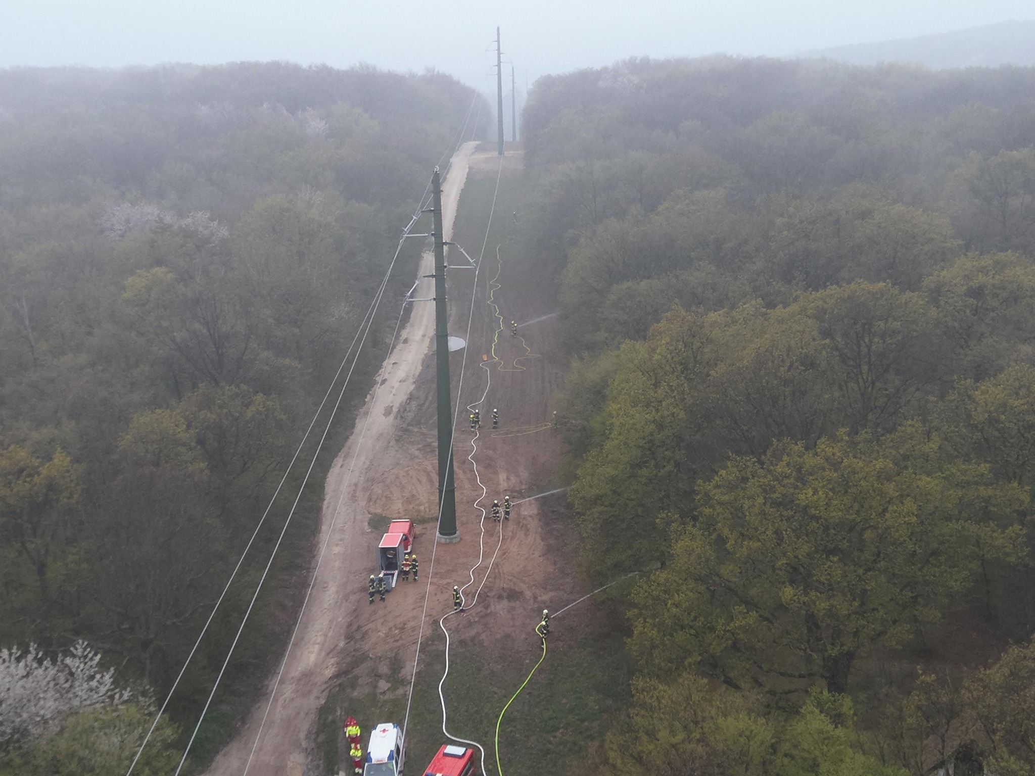  Drohnen-Team im Einsatz bei der Waldbrandübung in Großhöflein 